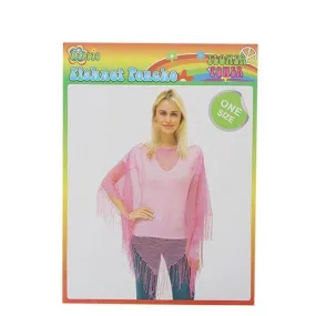 Adults Pink Fishnet Poncho
