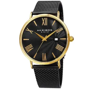 Akribos Xxiv  Quartz Black Dial Men's Watch AK1110BKG