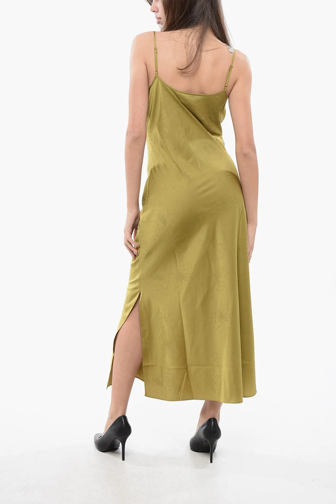 AllSaints Jacquard Motif Satin HADLEY Slip Dress
