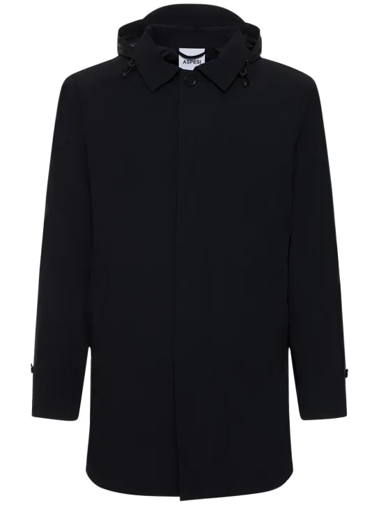 ASPESI   Matte stretch nylon raincoat 
