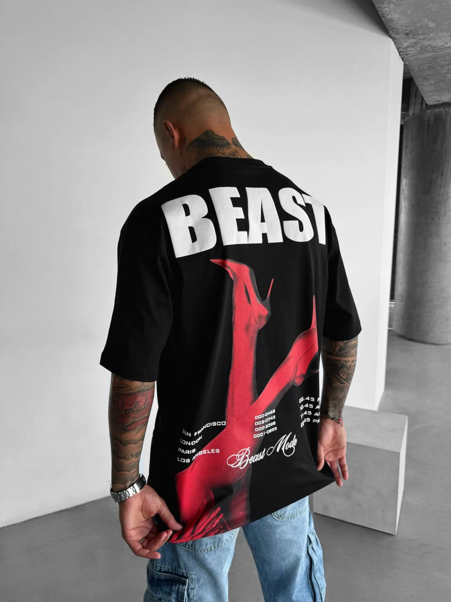 Beast Flight - Black - Oversized T Shirt