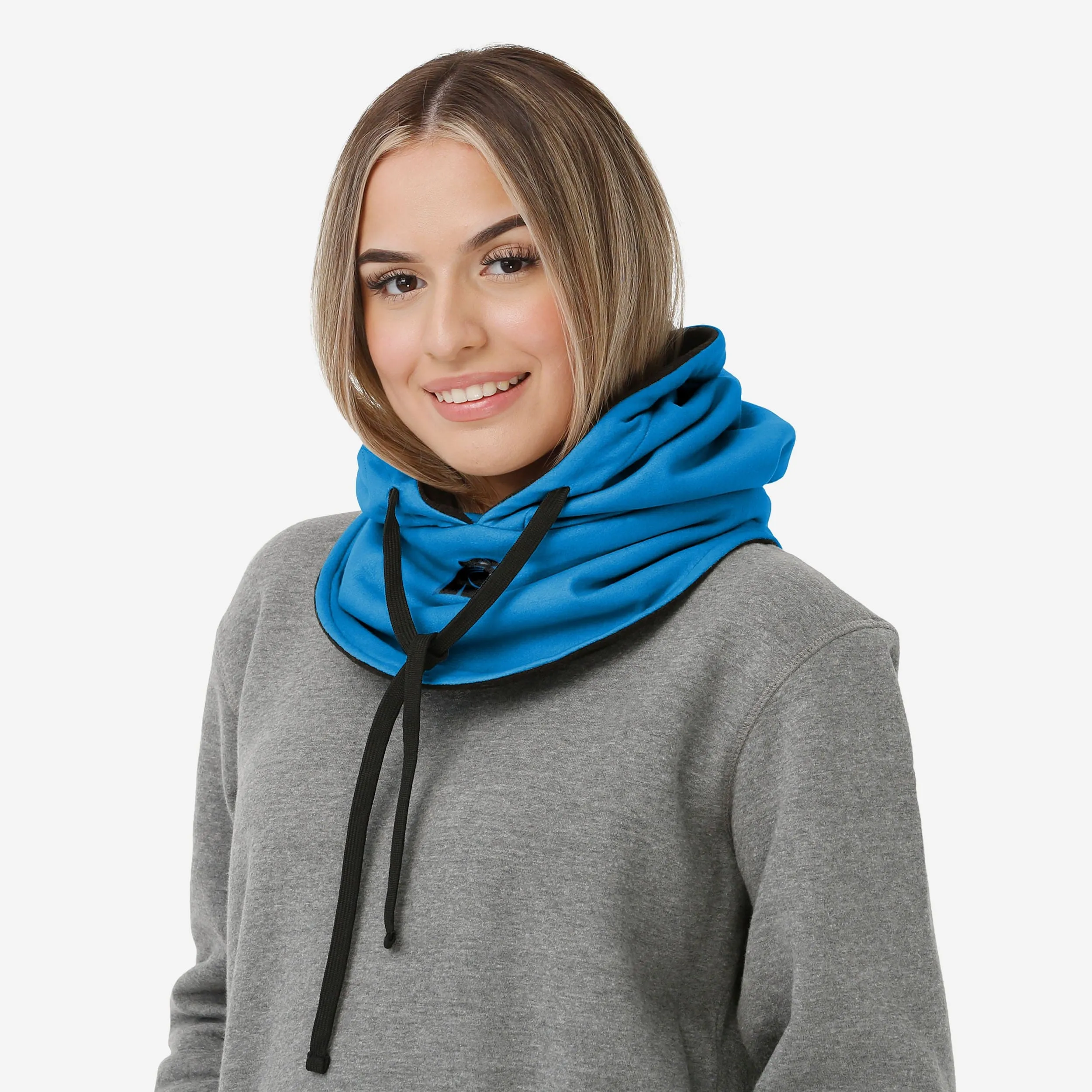 Carolina Panthers Alternate Team Color Drawstring Hooded Gaiter