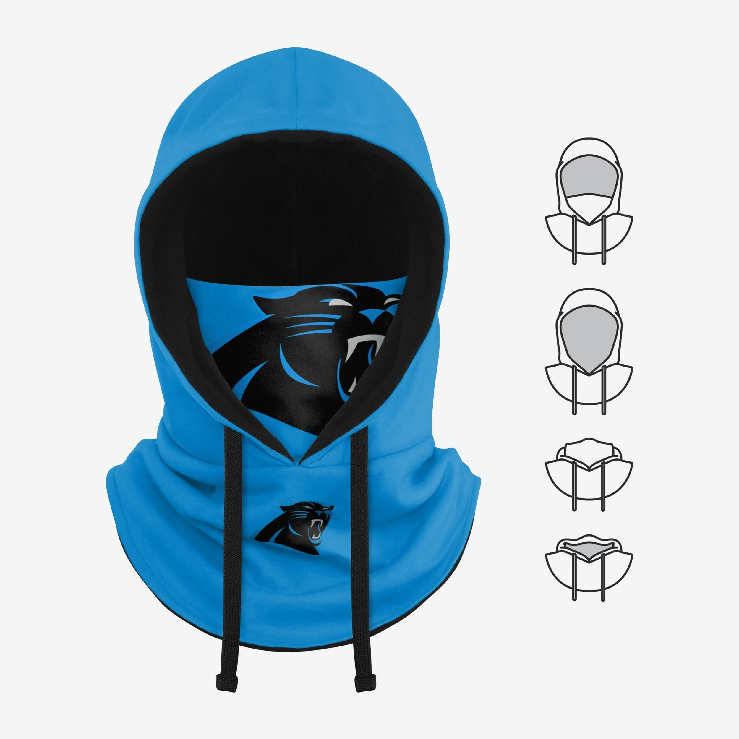 Carolina Panthers Alternate Team Color Drawstring Hooded Gaiter