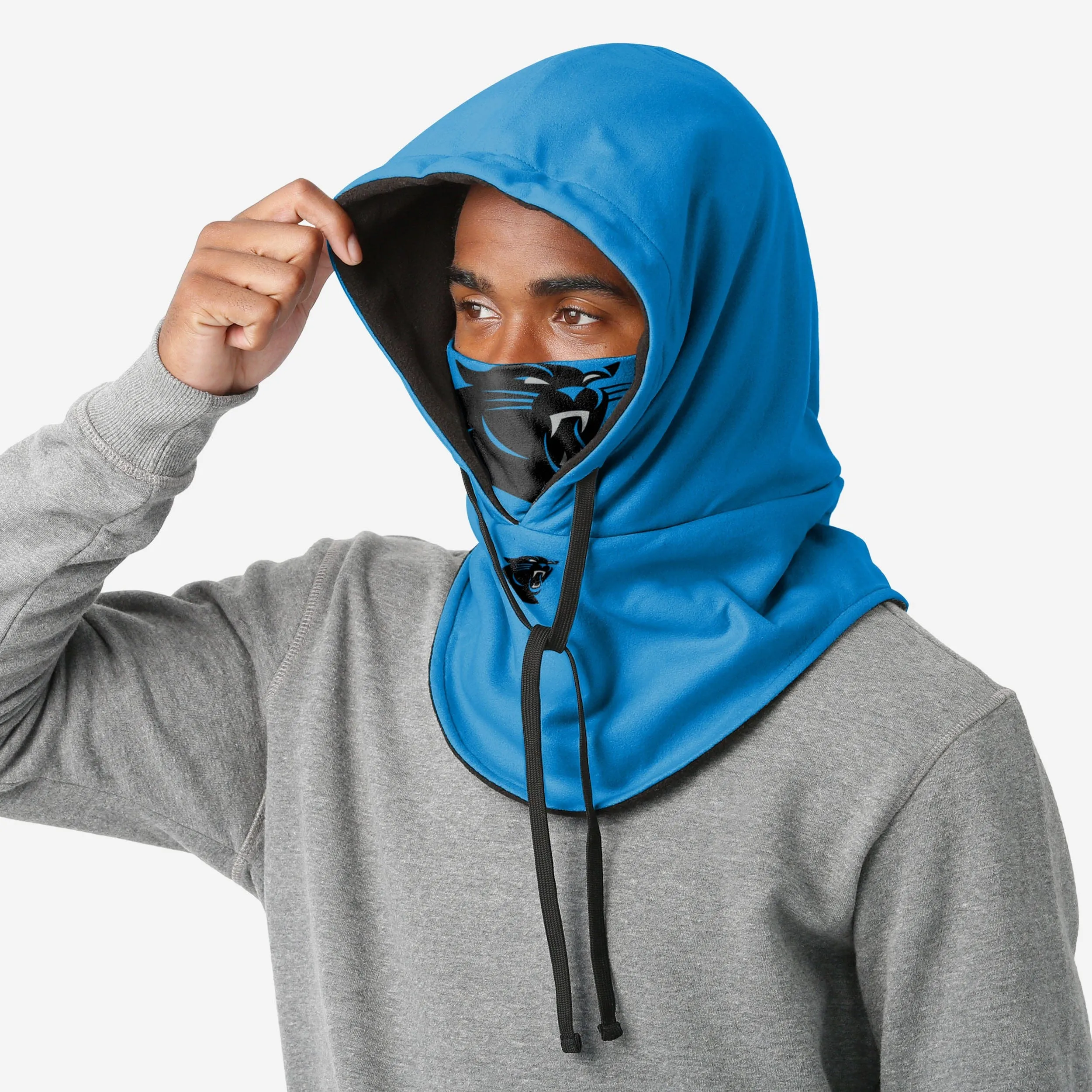 Carolina Panthers Alternate Team Color Drawstring Hooded Gaiter