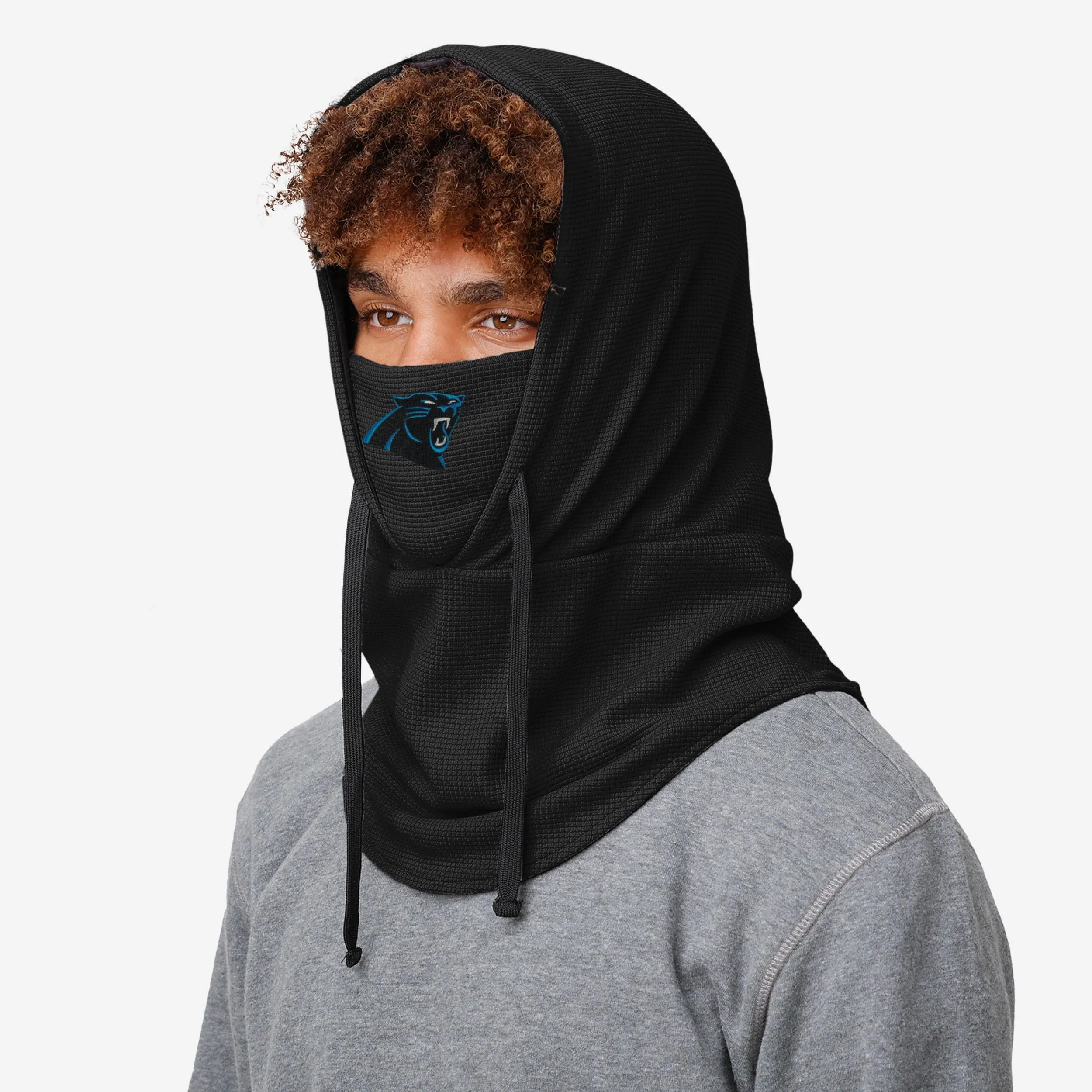 Carolina Panthers Waffle Drawstring Hooded Gaiter