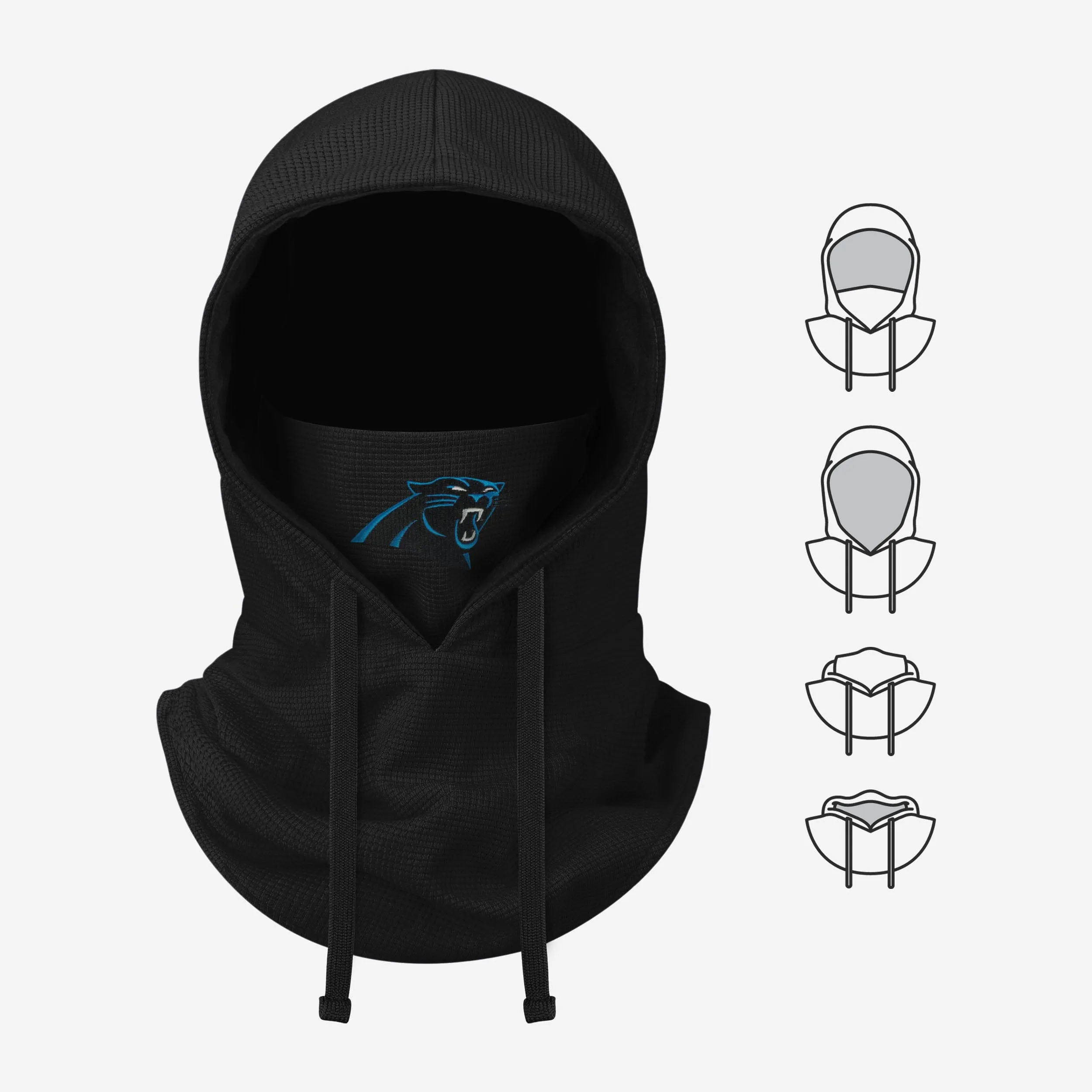 Carolina Panthers Waffle Drawstring Hooded Gaiter