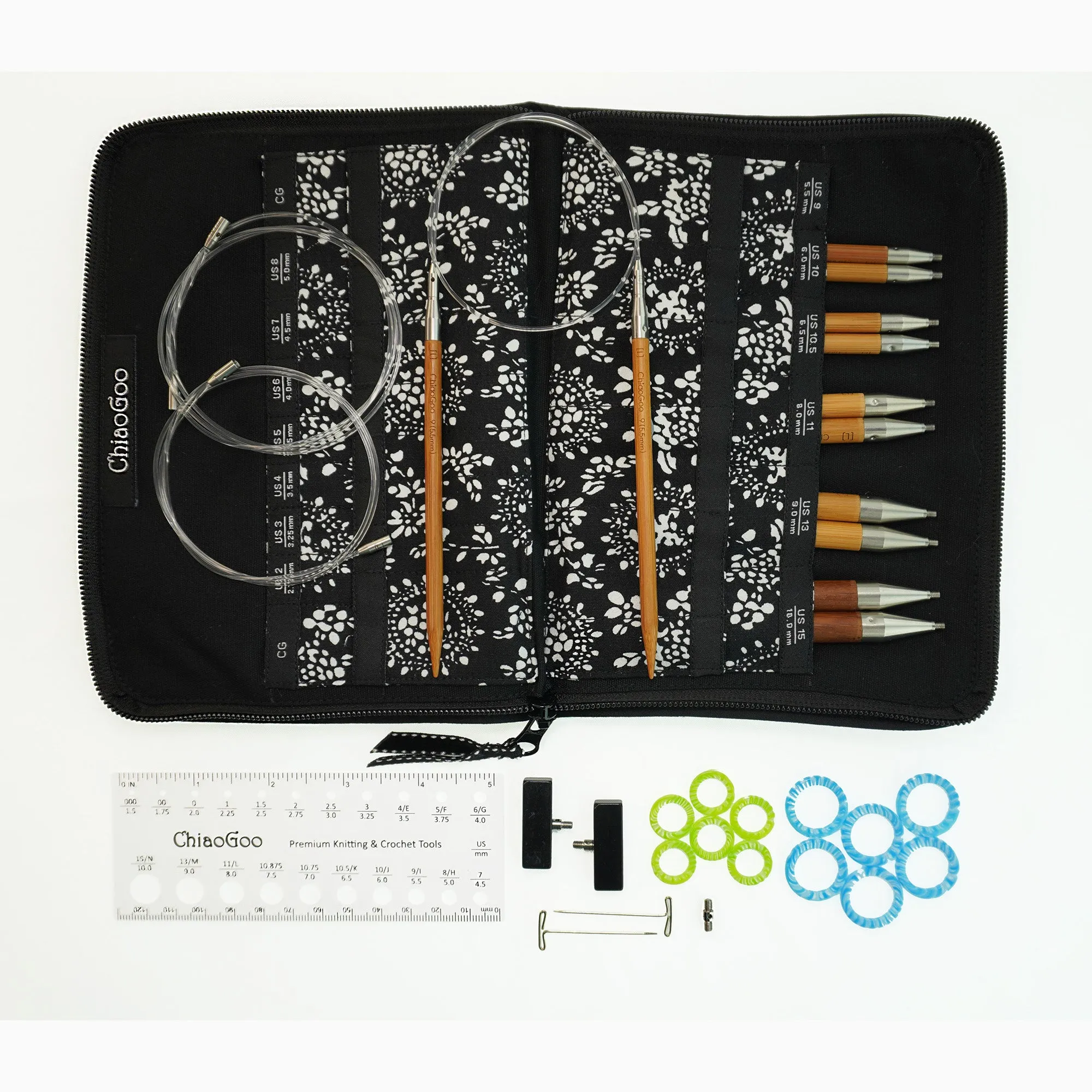ChiaoGoo  SPIN™ Bamboo Interchangeable Complete Set 4" (10 cm) Tips