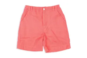 Coral Linen Shorts