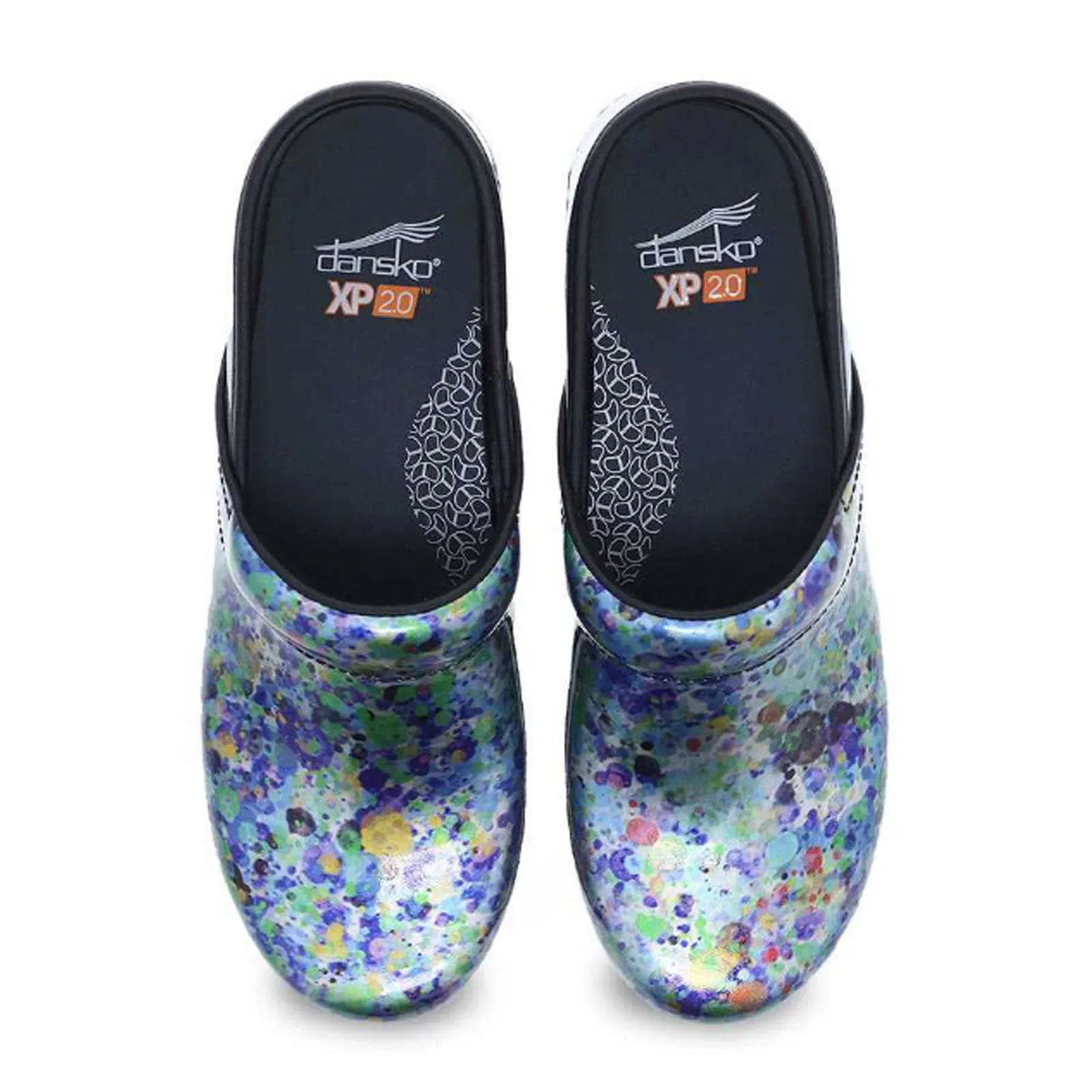 Dansko XP 2.0 Clog (Women) - Watercolor Dots Patent