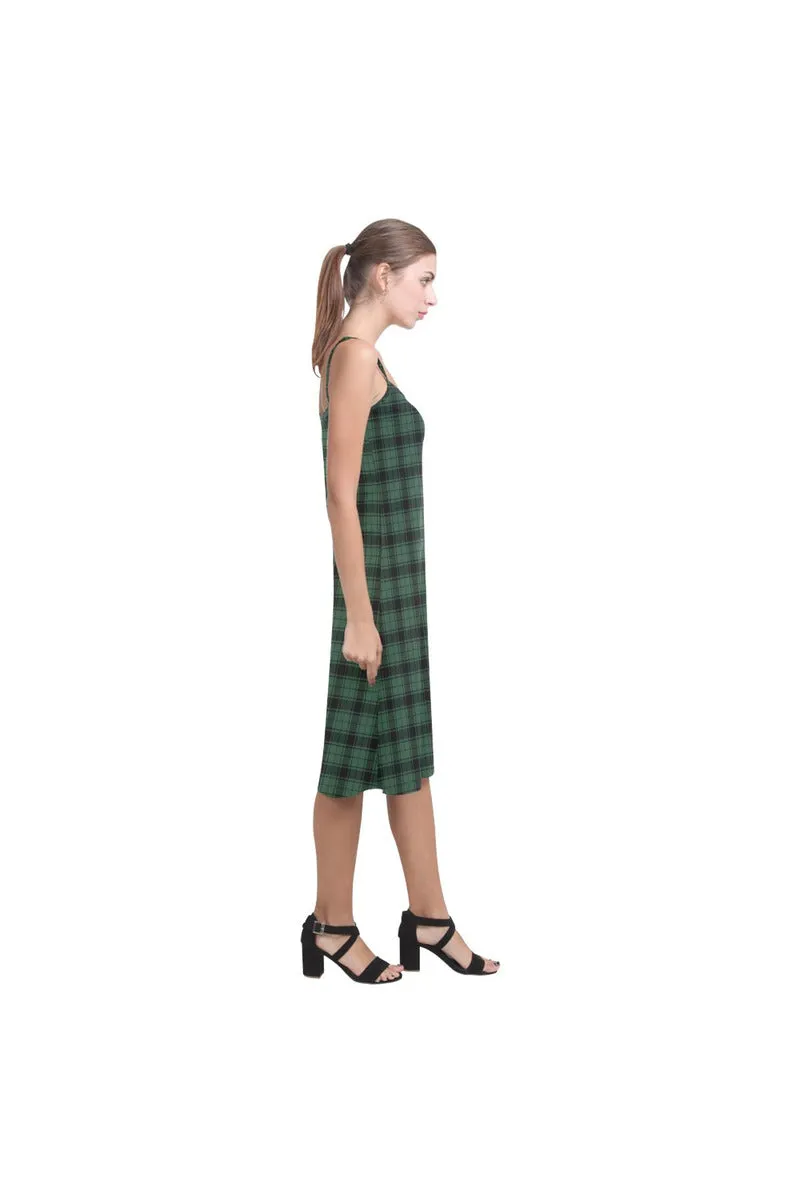 Dark Green Tartan Alcestis Slip Dress (Model D05)