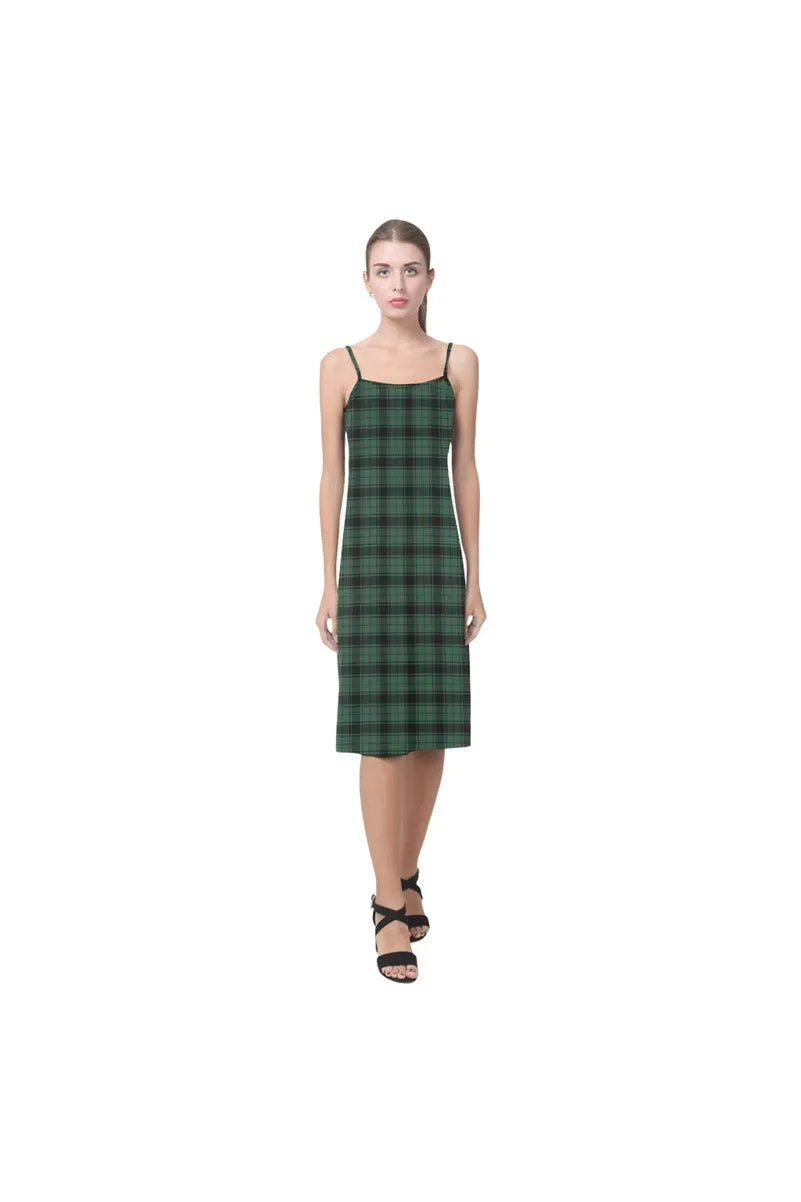 Dark Green Tartan Alcestis Slip Dress (Model D05)