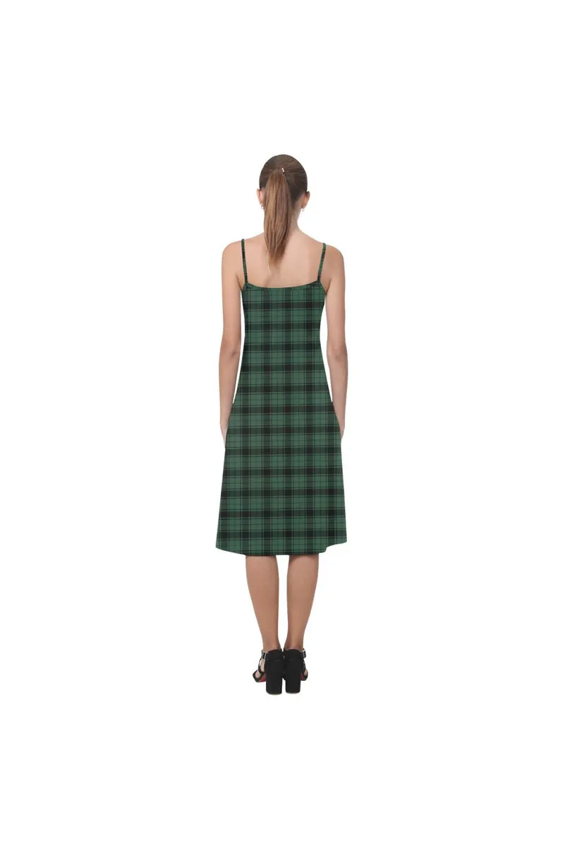 Dark Green Tartan Alcestis Slip Dress (Model D05)