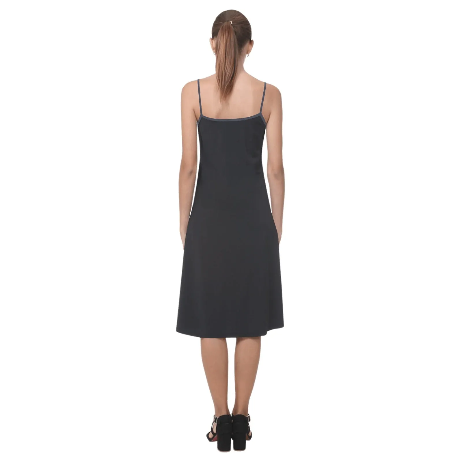 dk gray print 2B Alcestis Slip Dress (Model D05)