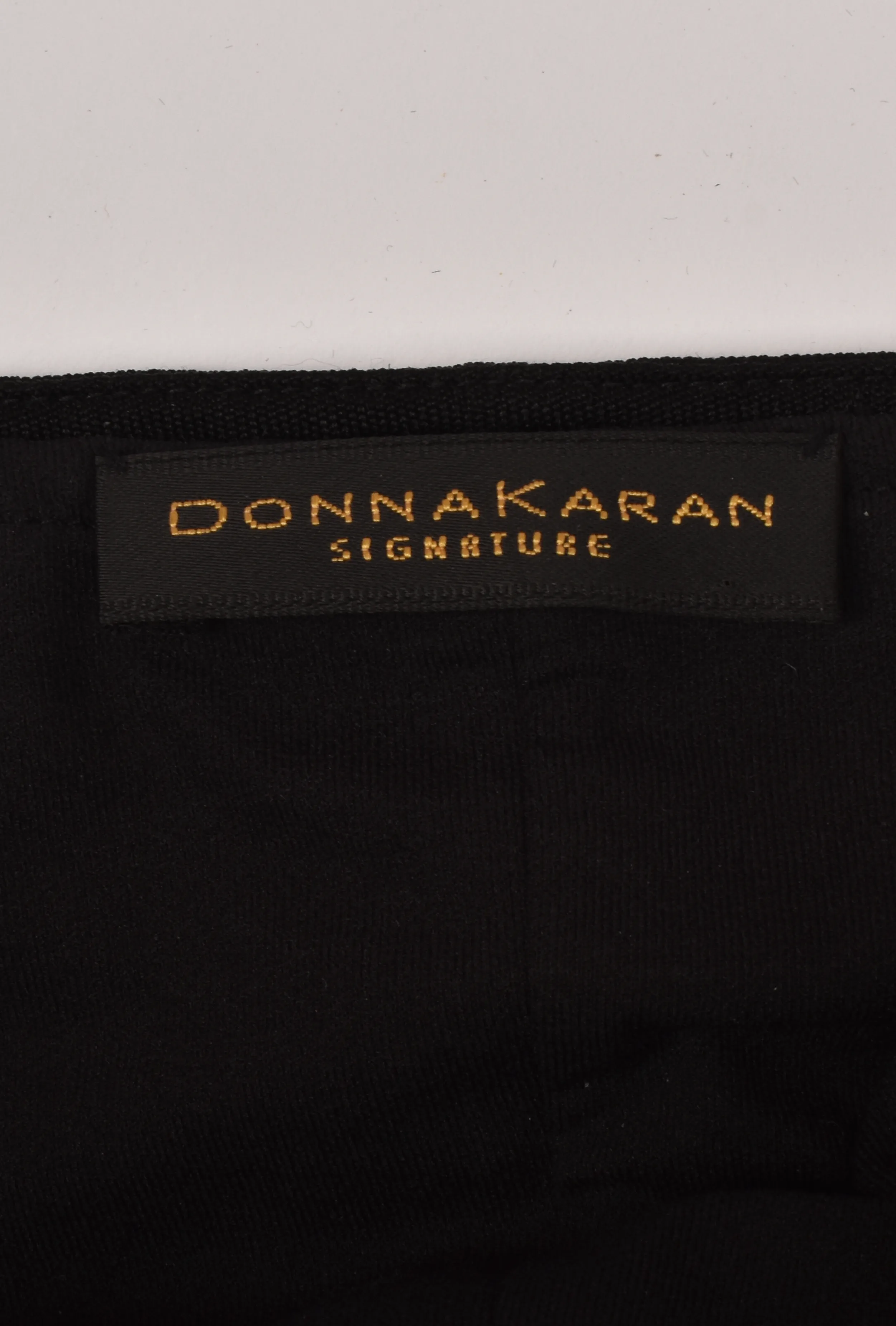 DONNA KARAN EMBELLISHED BLACK MINI DRESS