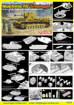 Dragon 1/35 Heuschrecke IVb "Grasshopper" 10.5cm le.F.H.18/6(Sf.) Auf Geschuetzwagen III/IV | 6439