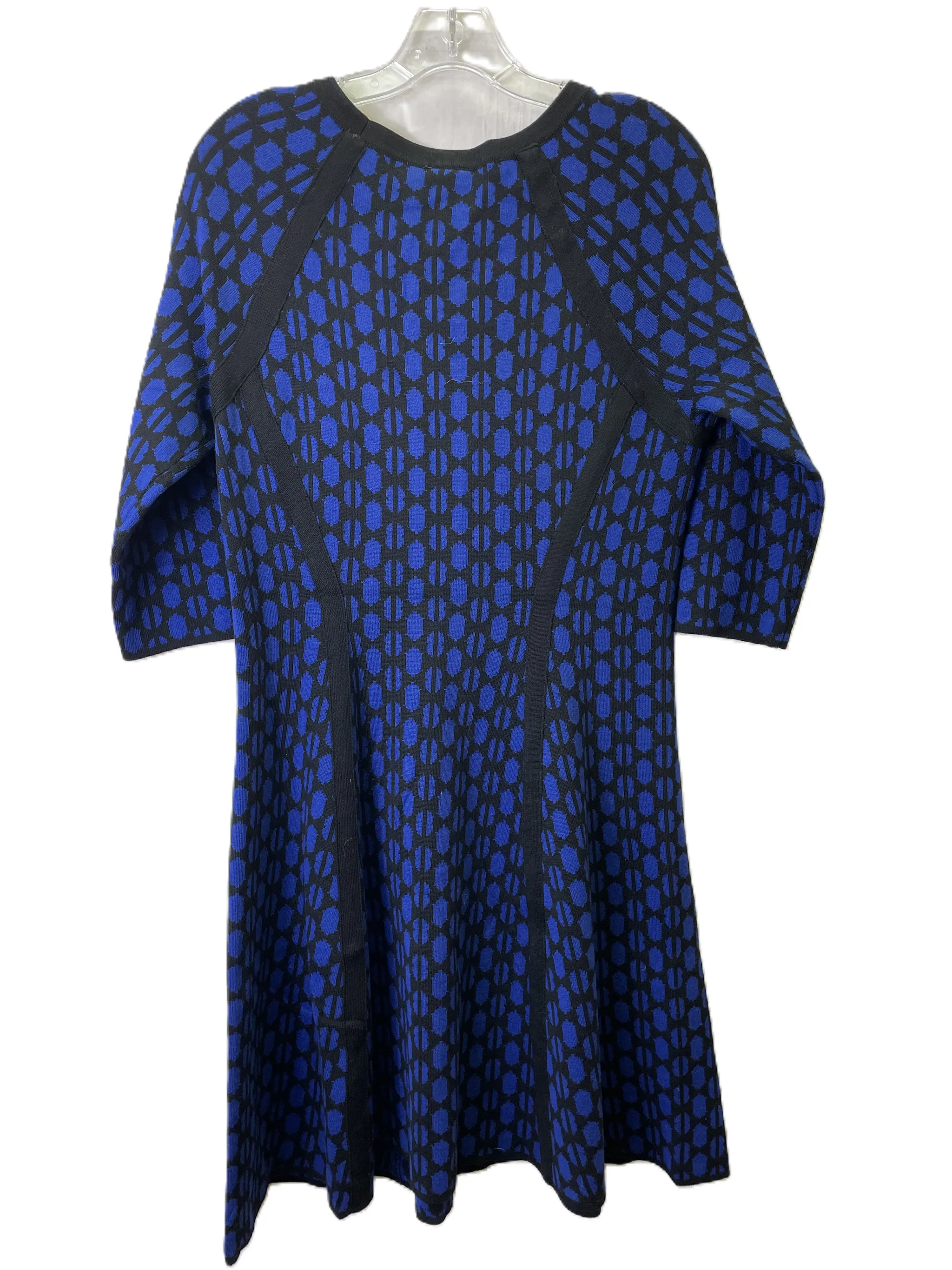 Dress Sweater By Taylor In Black & Blue, Size: L