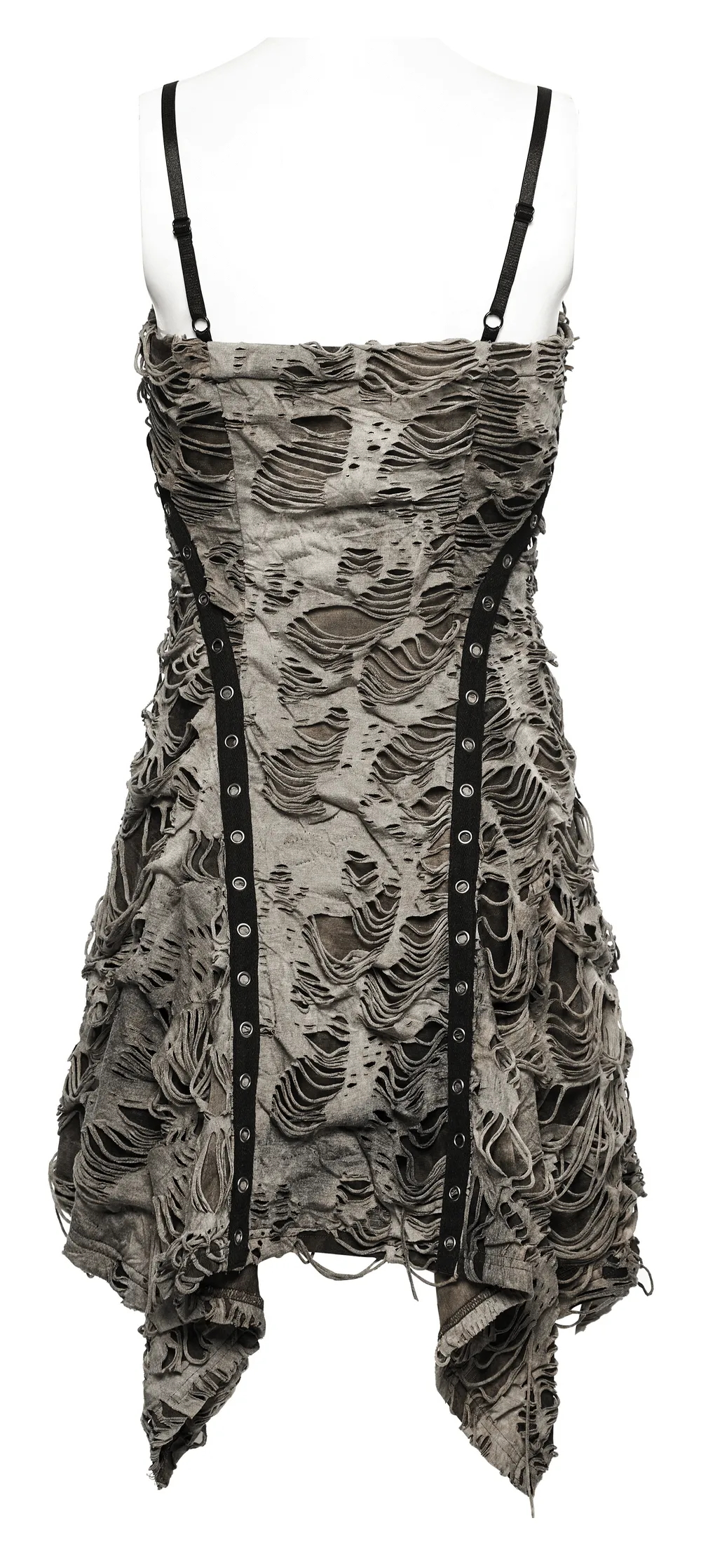 Edgy Tie-Dye Knit Slip Dress With Adjustable Straps