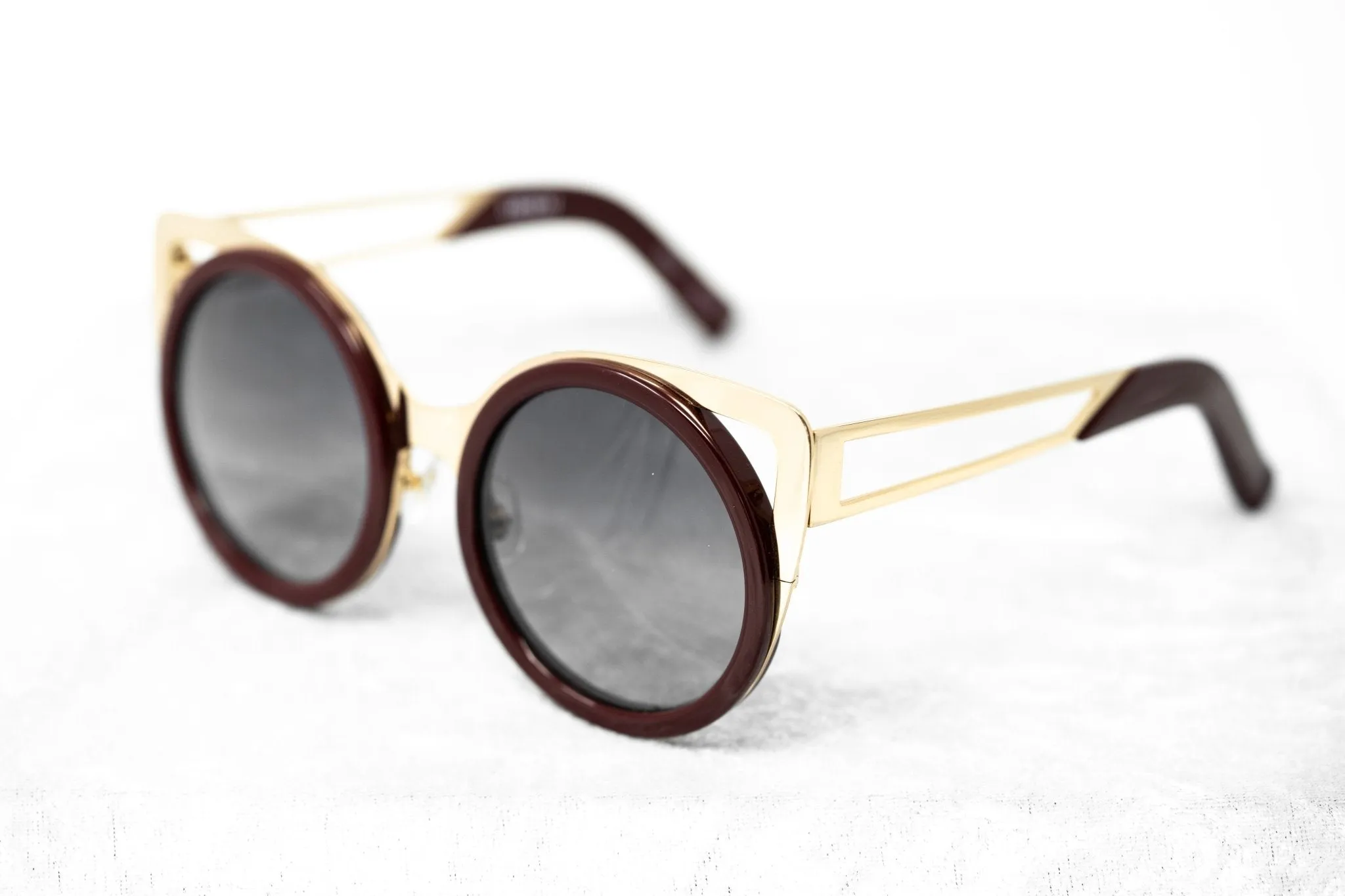 Erdem Ladies Sunglasses Cat Eye Maroon and Grey EDM4C8SUN