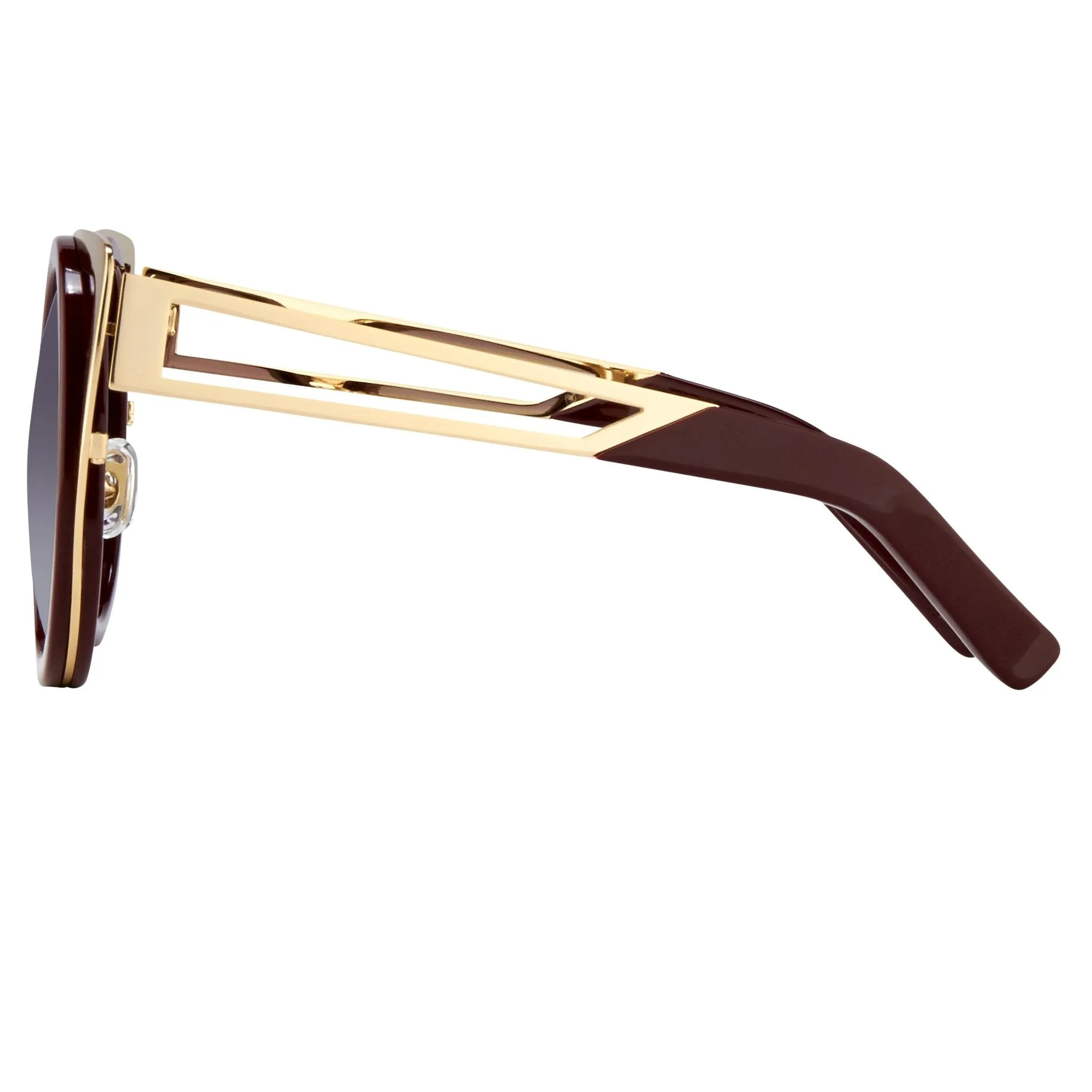 Erdem Ladies Sunglasses Cat Eye Maroon and Grey EDM4C8SUN