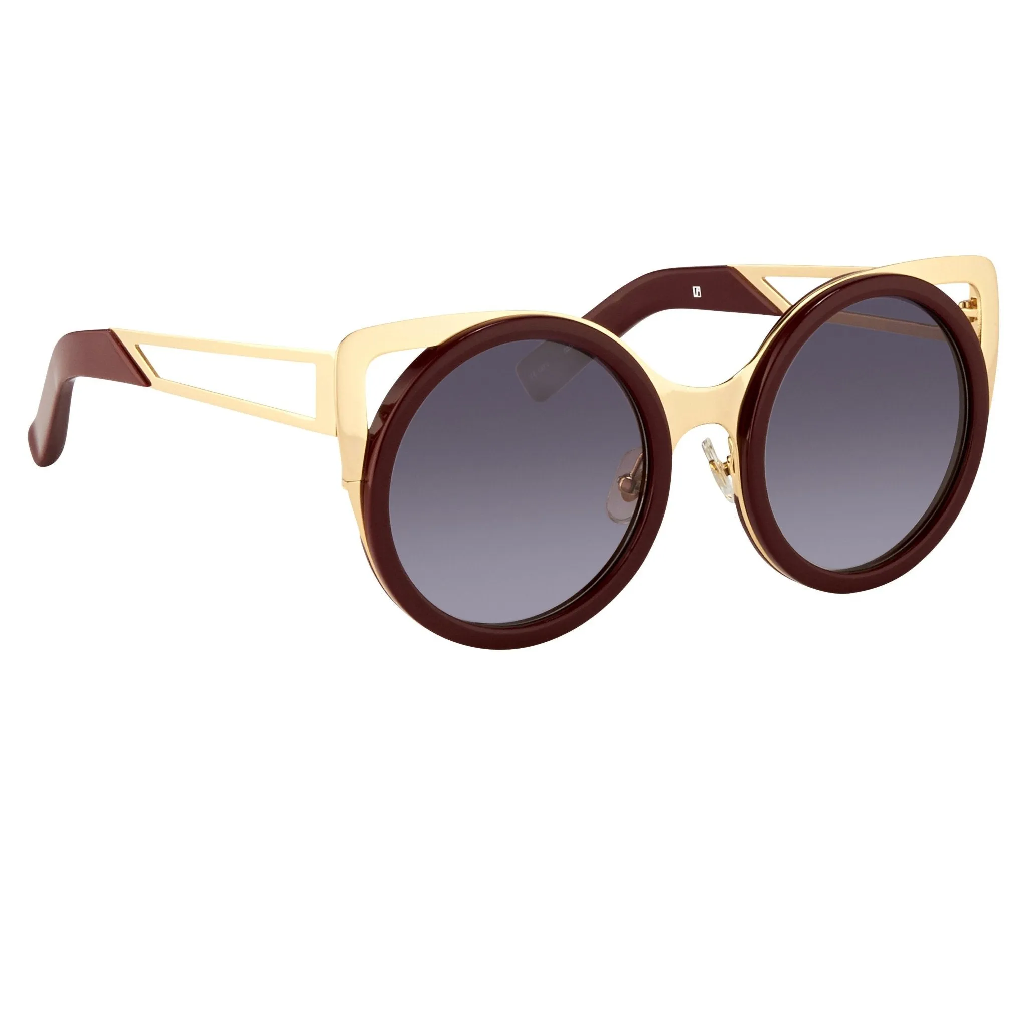 Erdem Ladies Sunglasses Cat Eye Maroon and Grey EDM4C8SUN