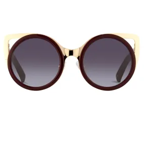 Erdem Ladies Sunglasses Cat Eye Maroon and Grey EDM4C8SUN