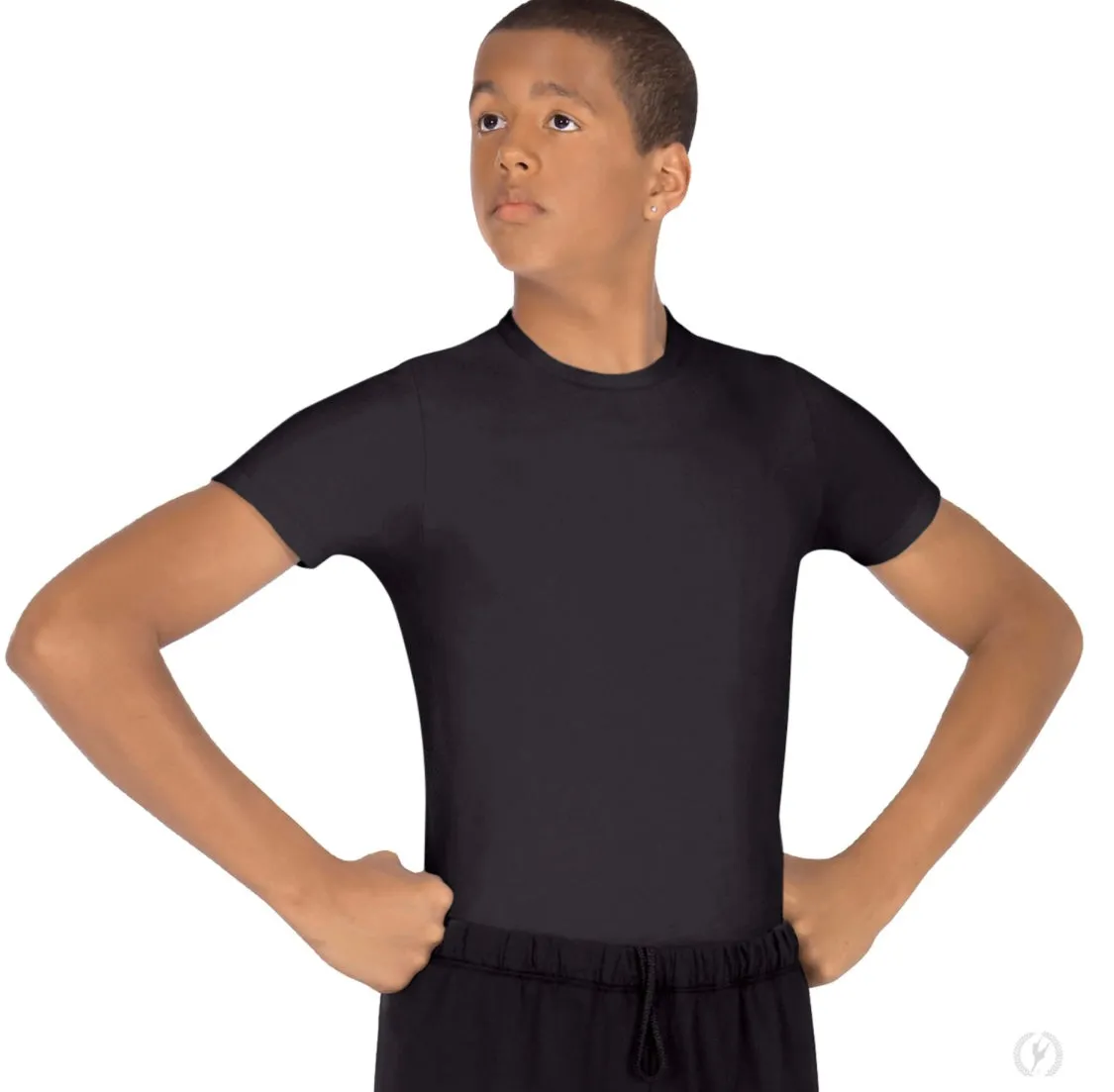 Eurotard Microfiber Crew Neck Short Sleeve Dance Top - Child