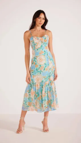 Evelyn Strappy Midaxi Dress - Mint/Floral