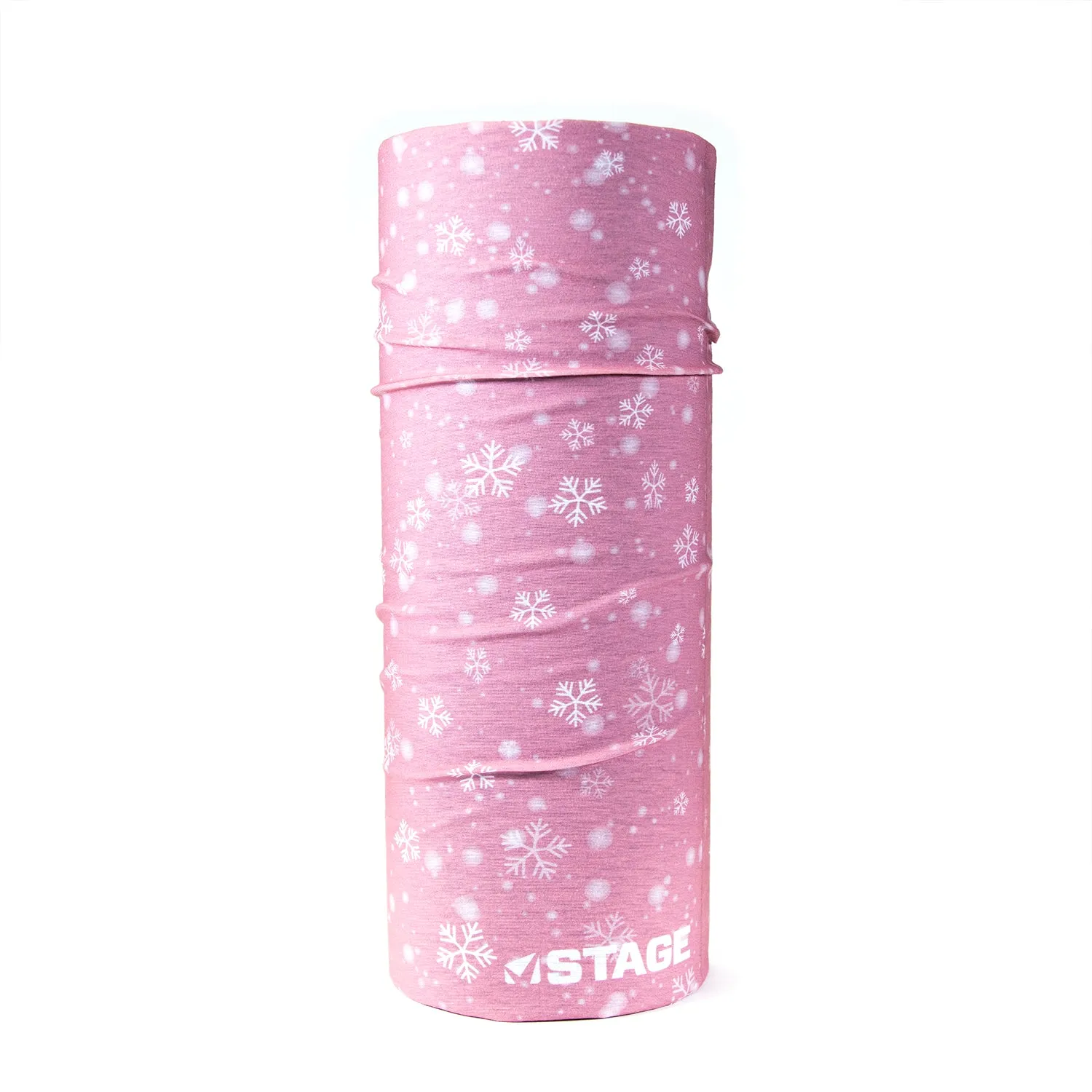 Face Tube - Pink Snowflake - Single Layer