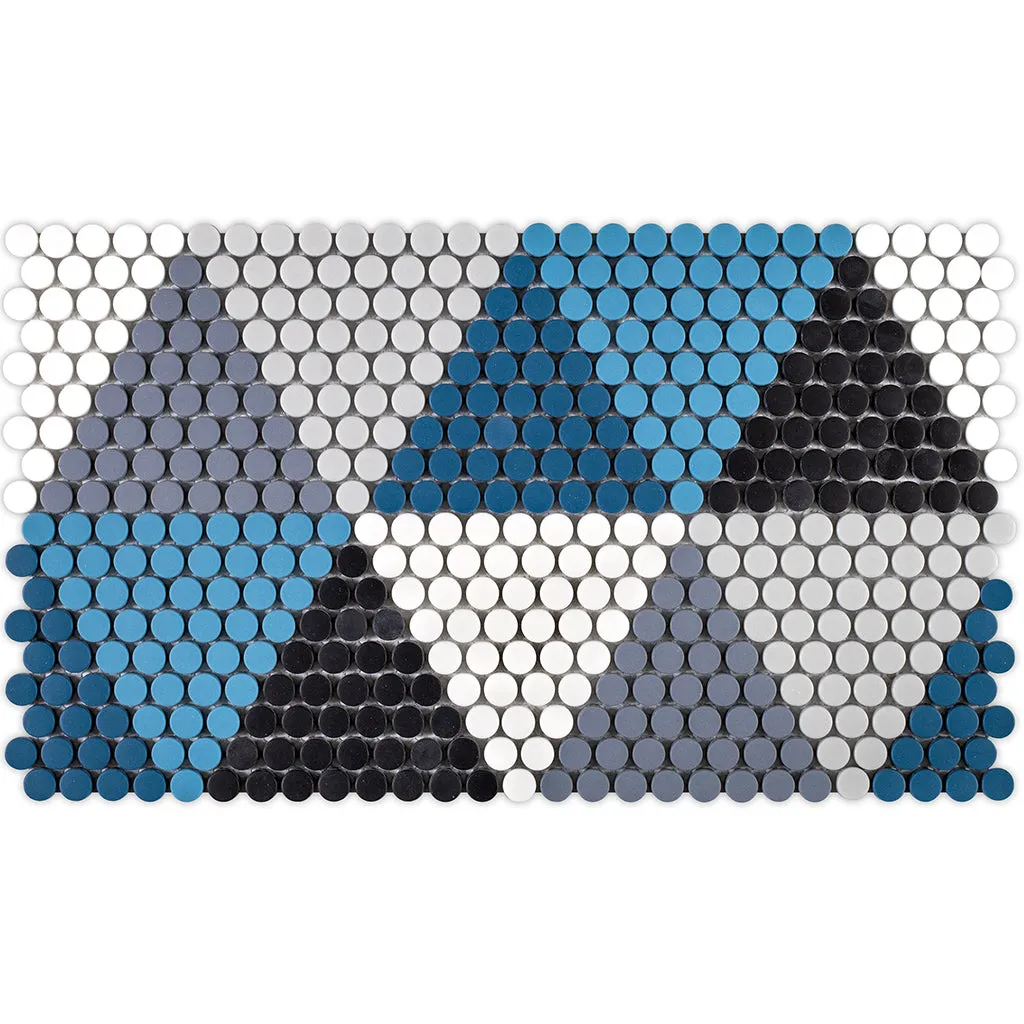 Glow, Penny Round Mosaic - Glass Tile