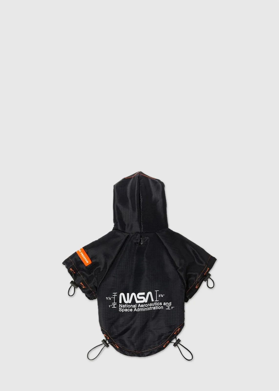 HERON PRESTON: NASA DOG RAINCOAT [BLACK]