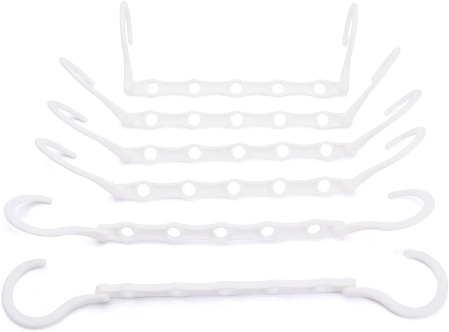 HOUSE DAY 15 Inch Plastic Hangers Space Saving Organizers White
