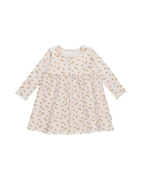 Huxbaby Beary Cute Rib Dress - Almond