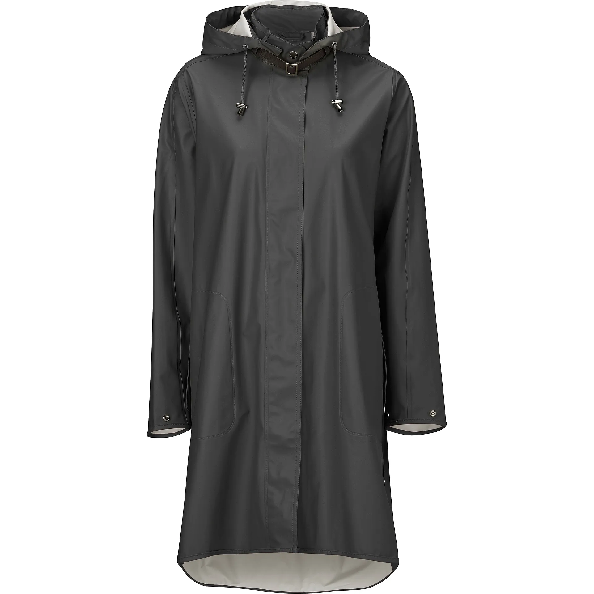 Ilse Jacobsen Women&#x27;s Raincoat Detachable Hood Dark Shadow | Buy Ilse Jacobsen Women&#x27;s Raincoat Detachable Hood Dark Shadow here | Outnorth