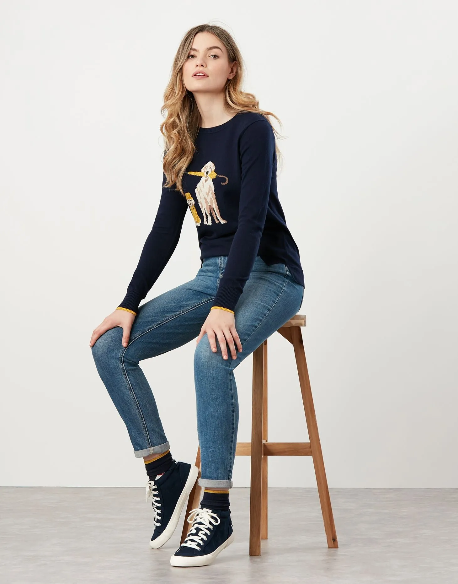 Joules | Dogs In The Rain Crew Neck Sweater | Women's