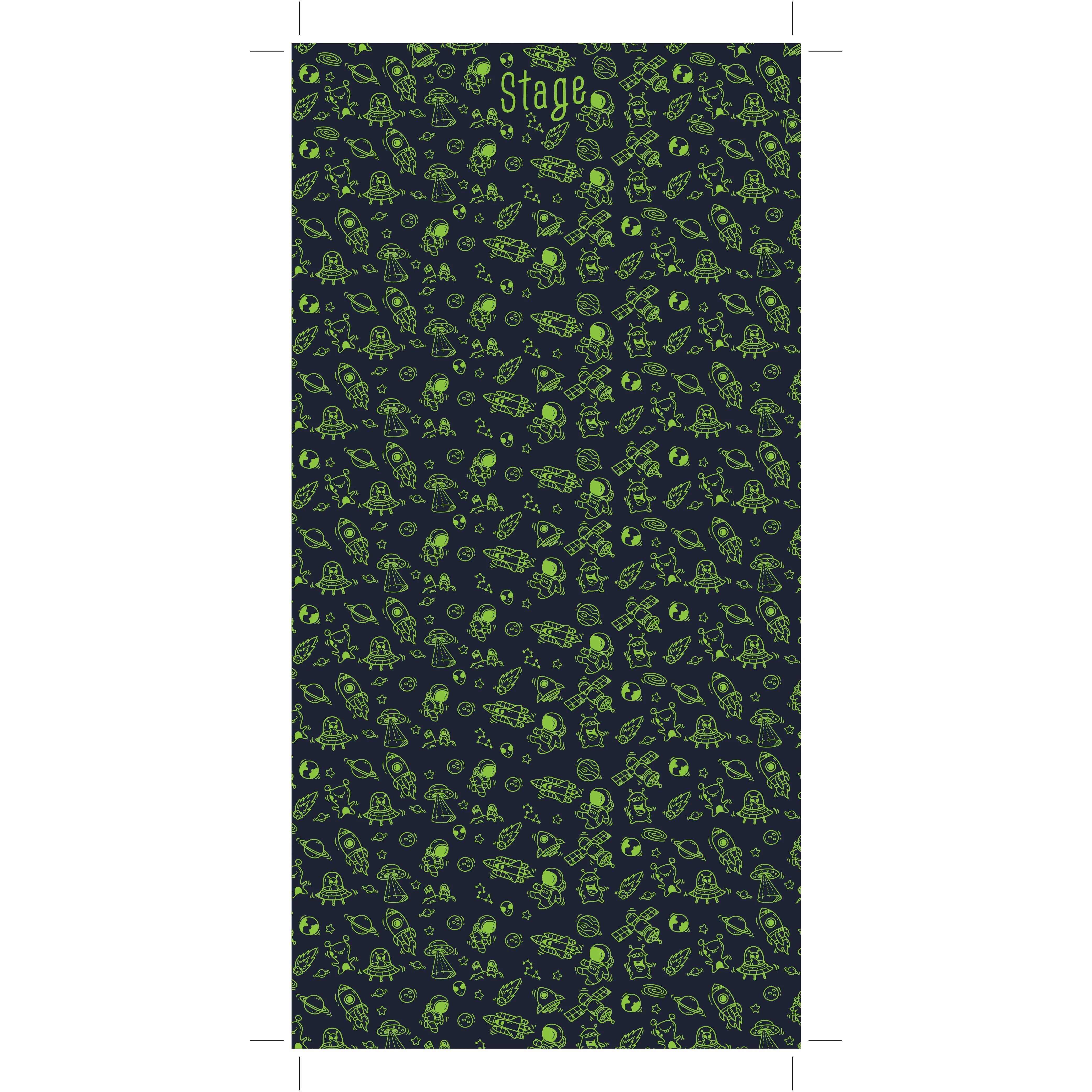 Jr. Face Tube - Neon Invader - Single Layer