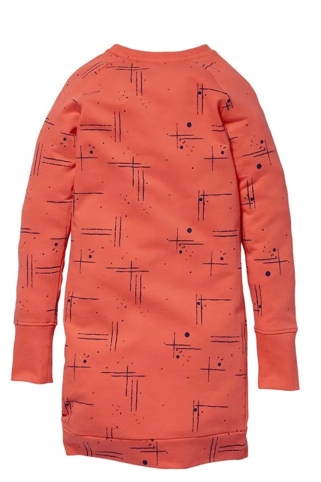 Kady Long Sleeve Coral Sweater Dress