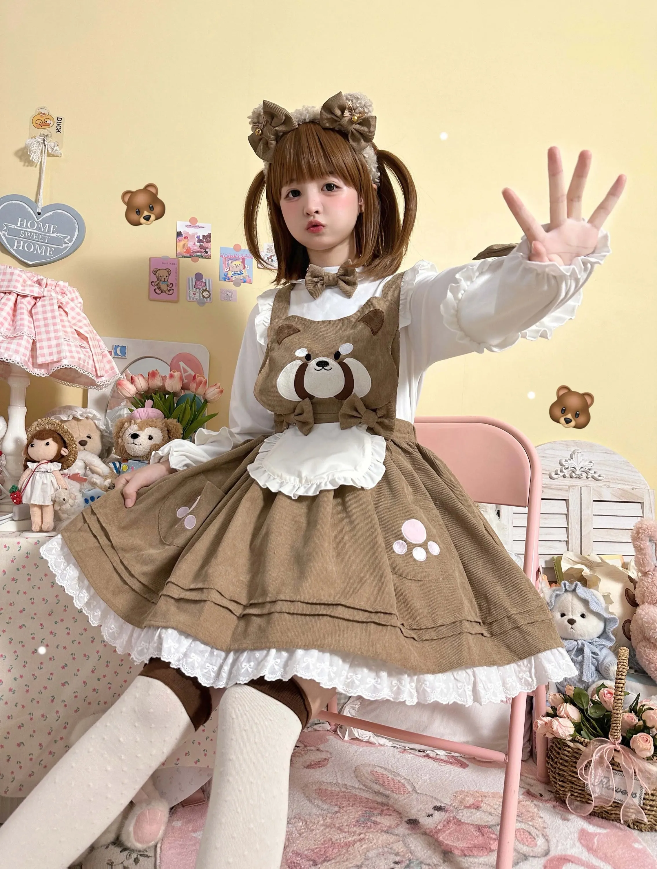 Kawaii Corudroy Suspender Dress