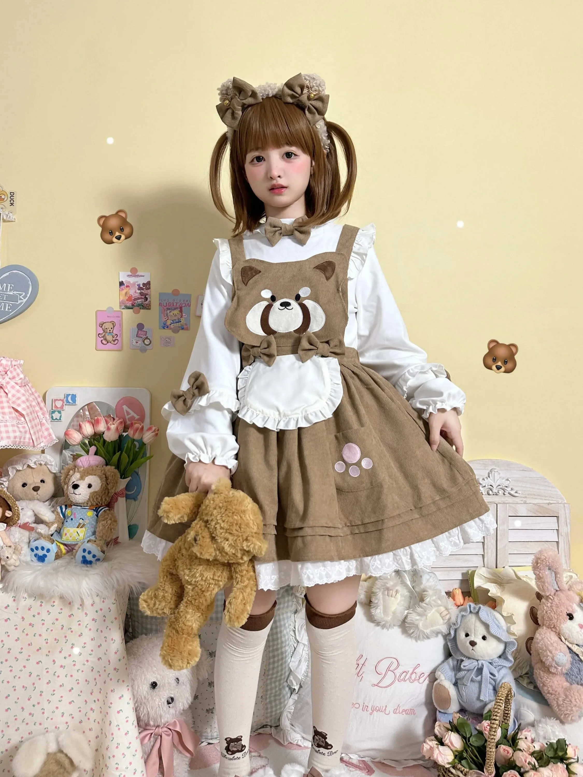 Kawaii Corudroy Suspender Dress