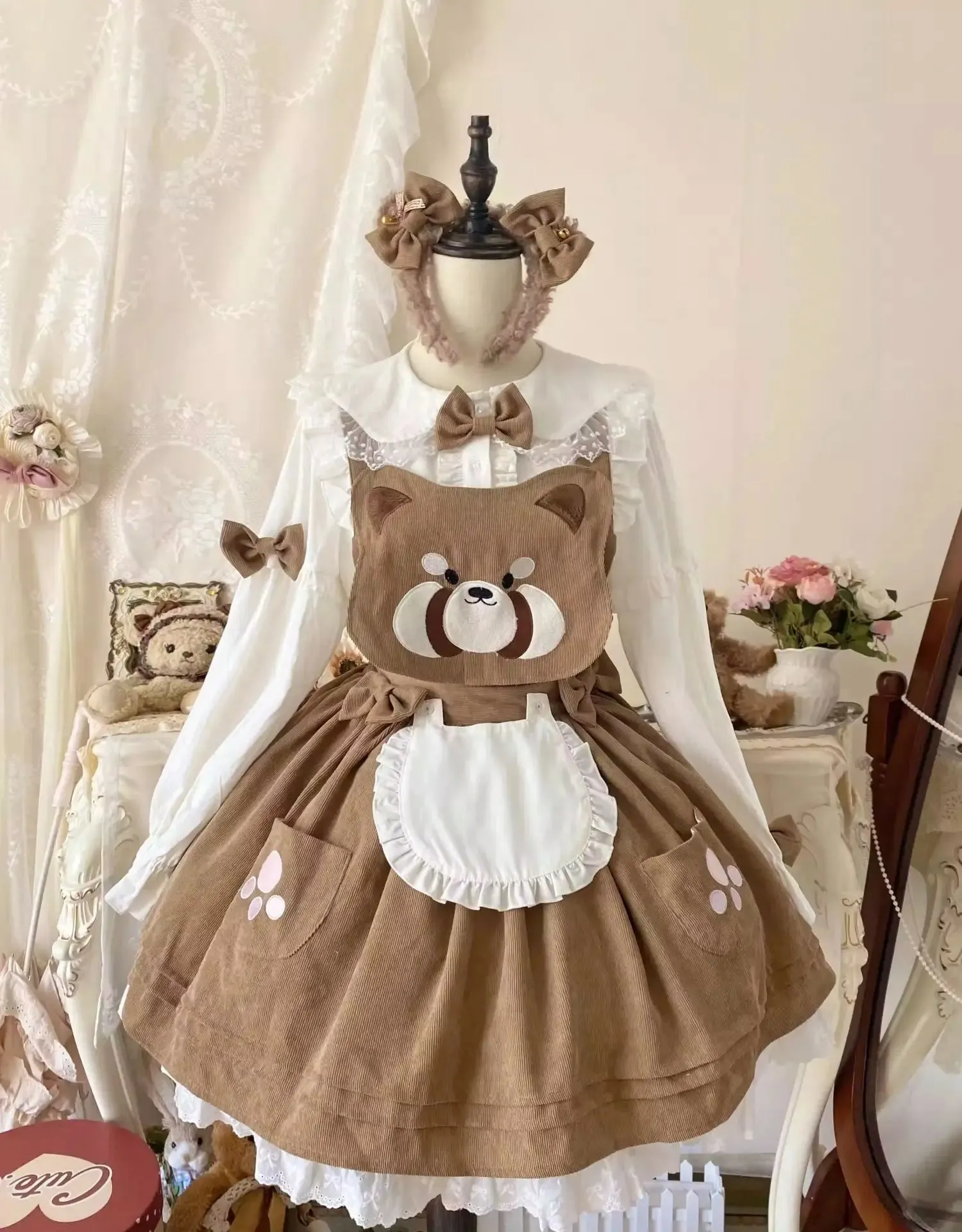 Kawaii Corudroy Suspender Dress