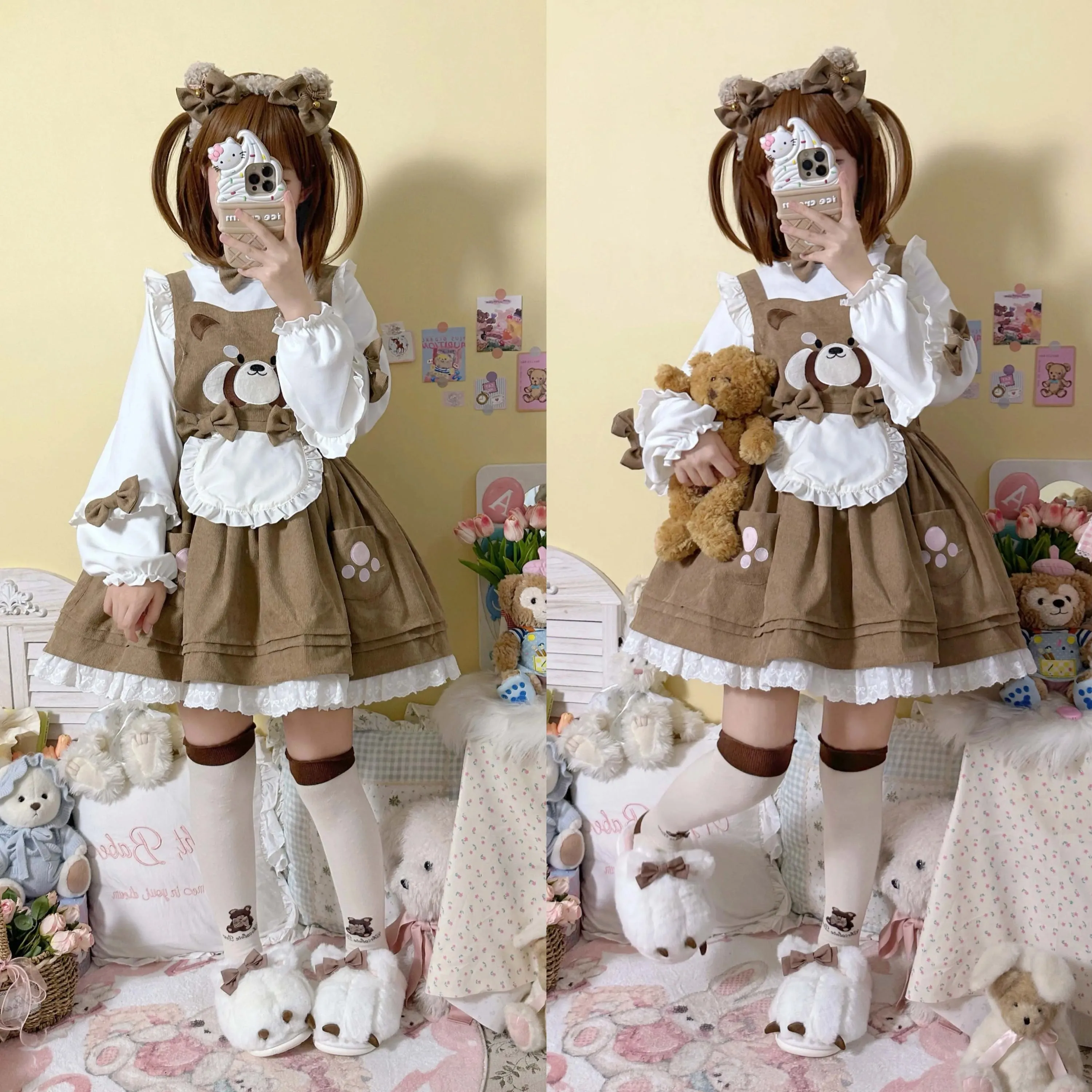 Kawaii Corudroy Suspender Dress