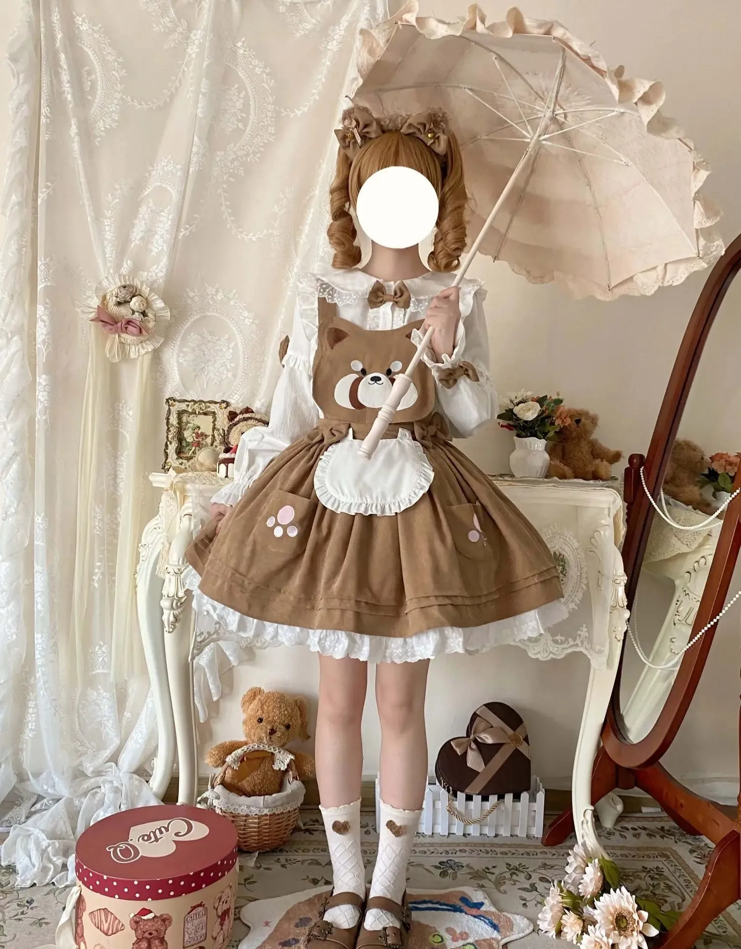 Kawaii Corudroy Suspender Dress
