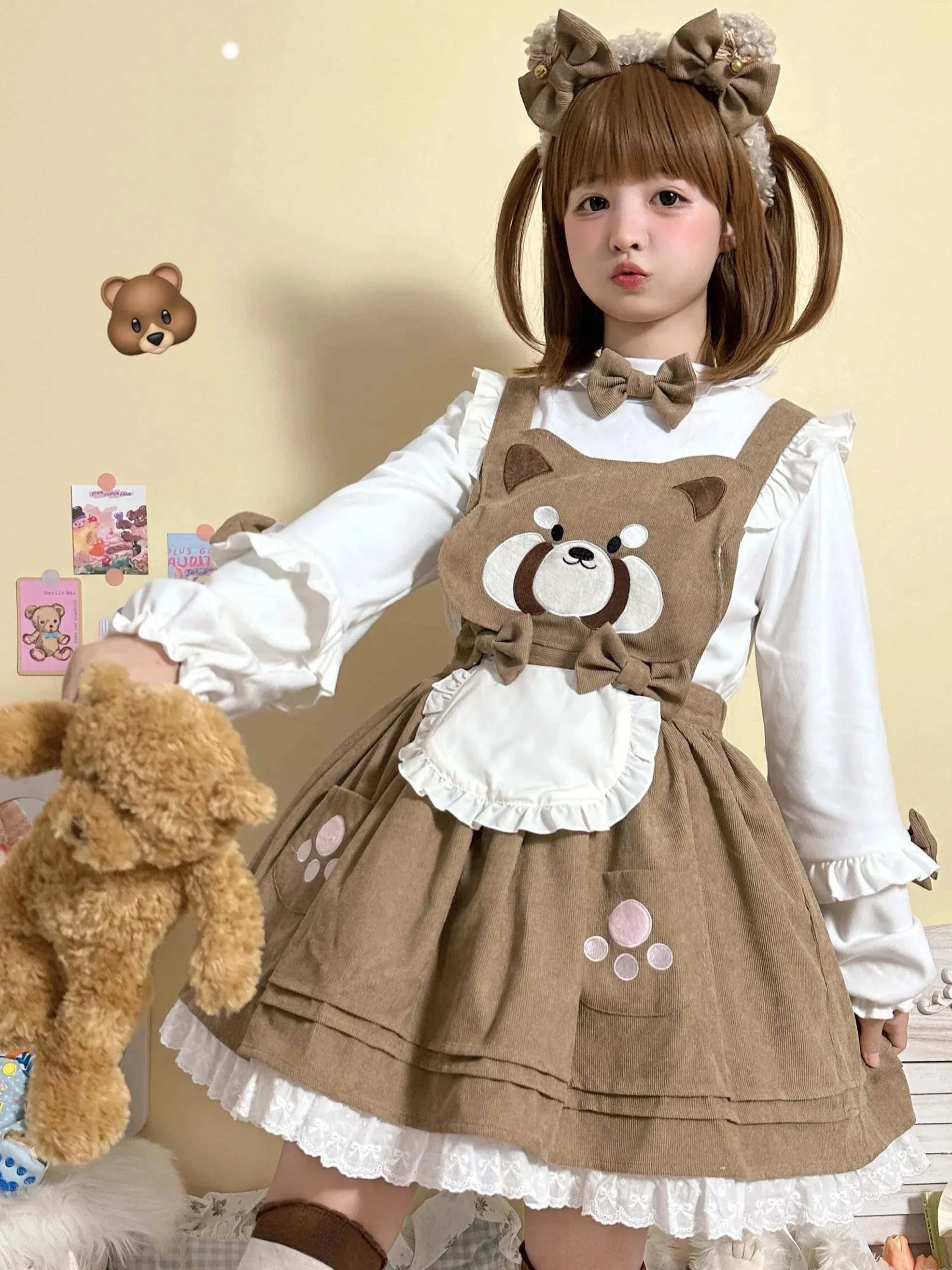 Kawaii Corudroy Suspender Dress