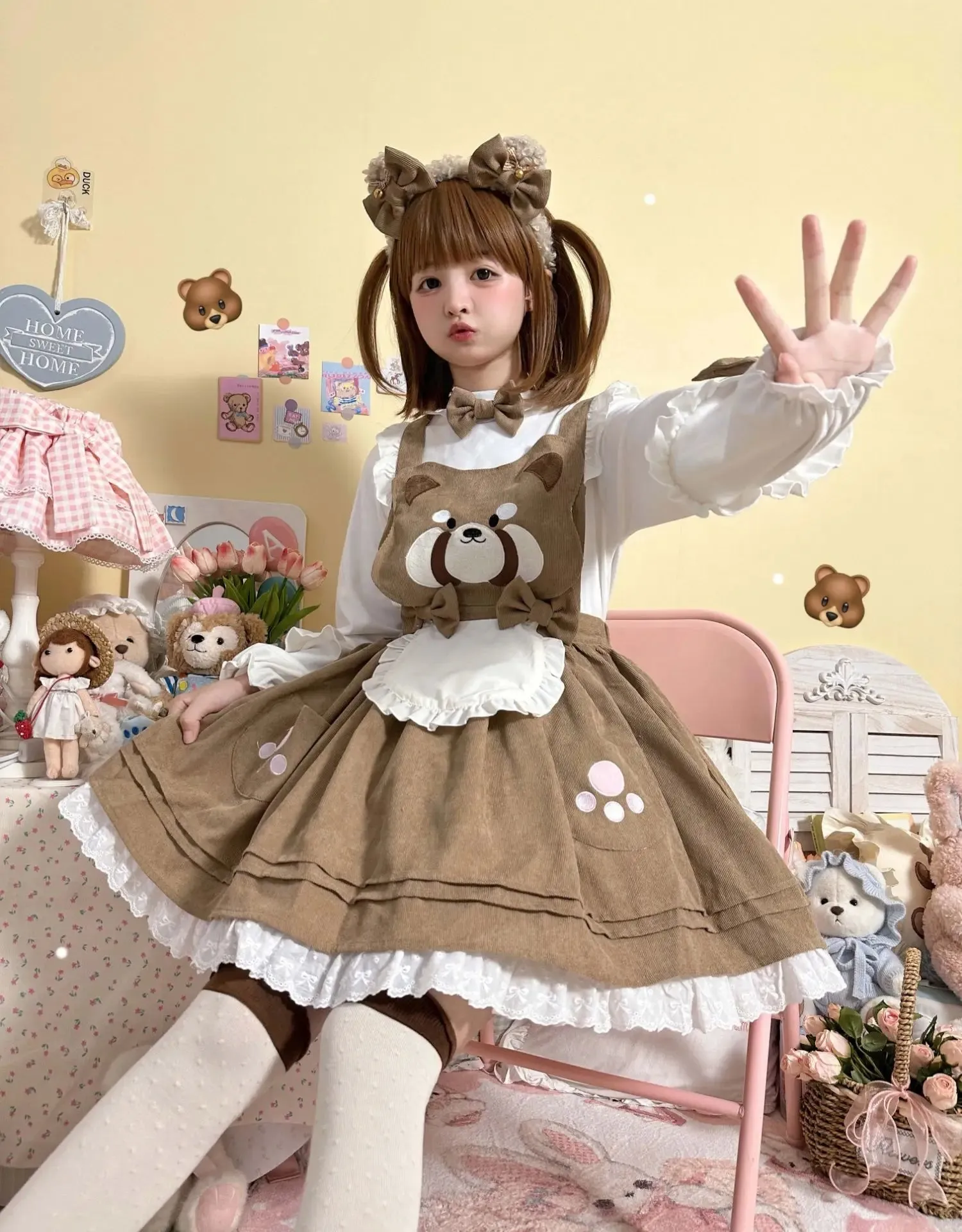 Kawaii Corudroy Suspender Dress