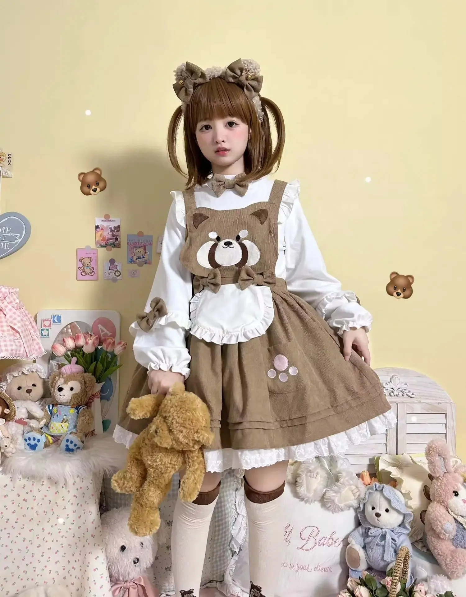 Kawaii Corudroy Suspender Dress