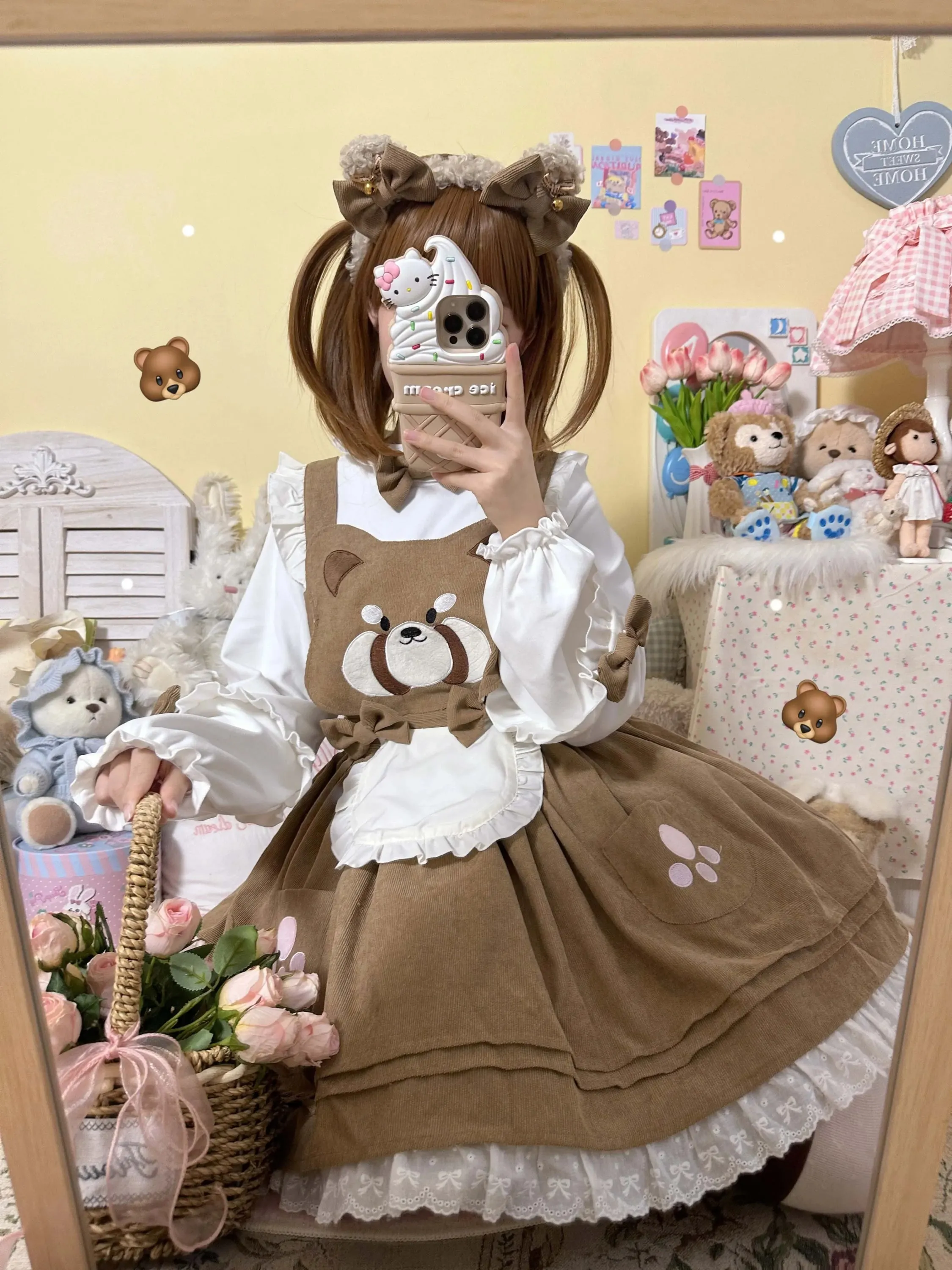 Kawaii Corudroy Suspender Dress