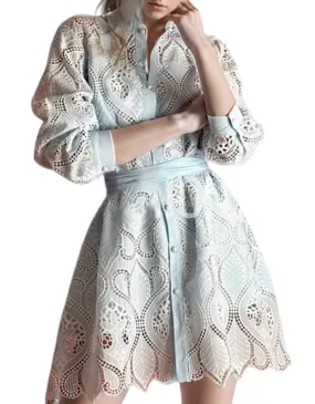 Lace Short Shirt Dress