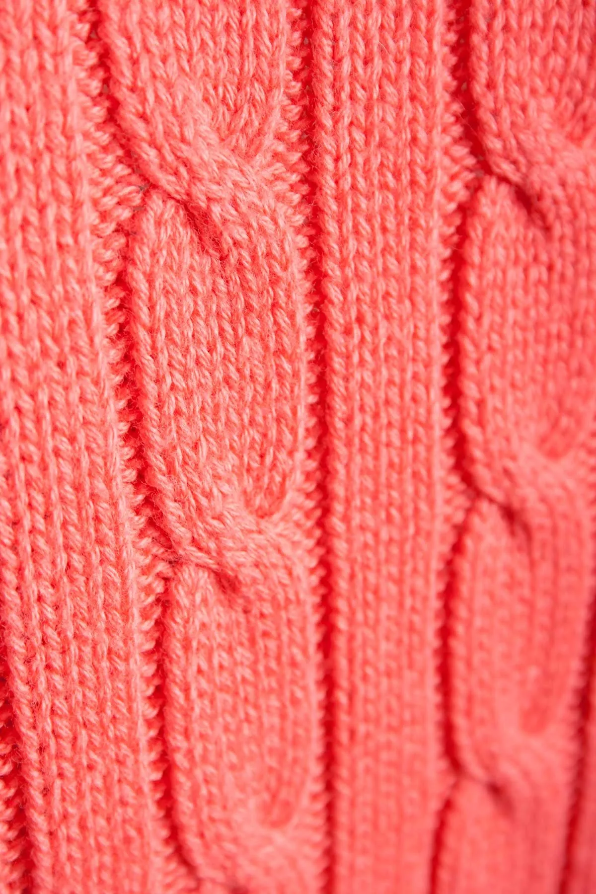 Ladies Cable Knit V Neck Jumper