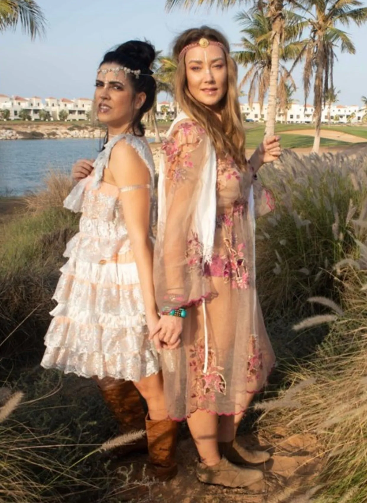 Luxurious laser cut, embroidered dress