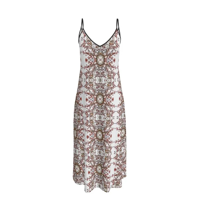 March Red Vine Slip Dress