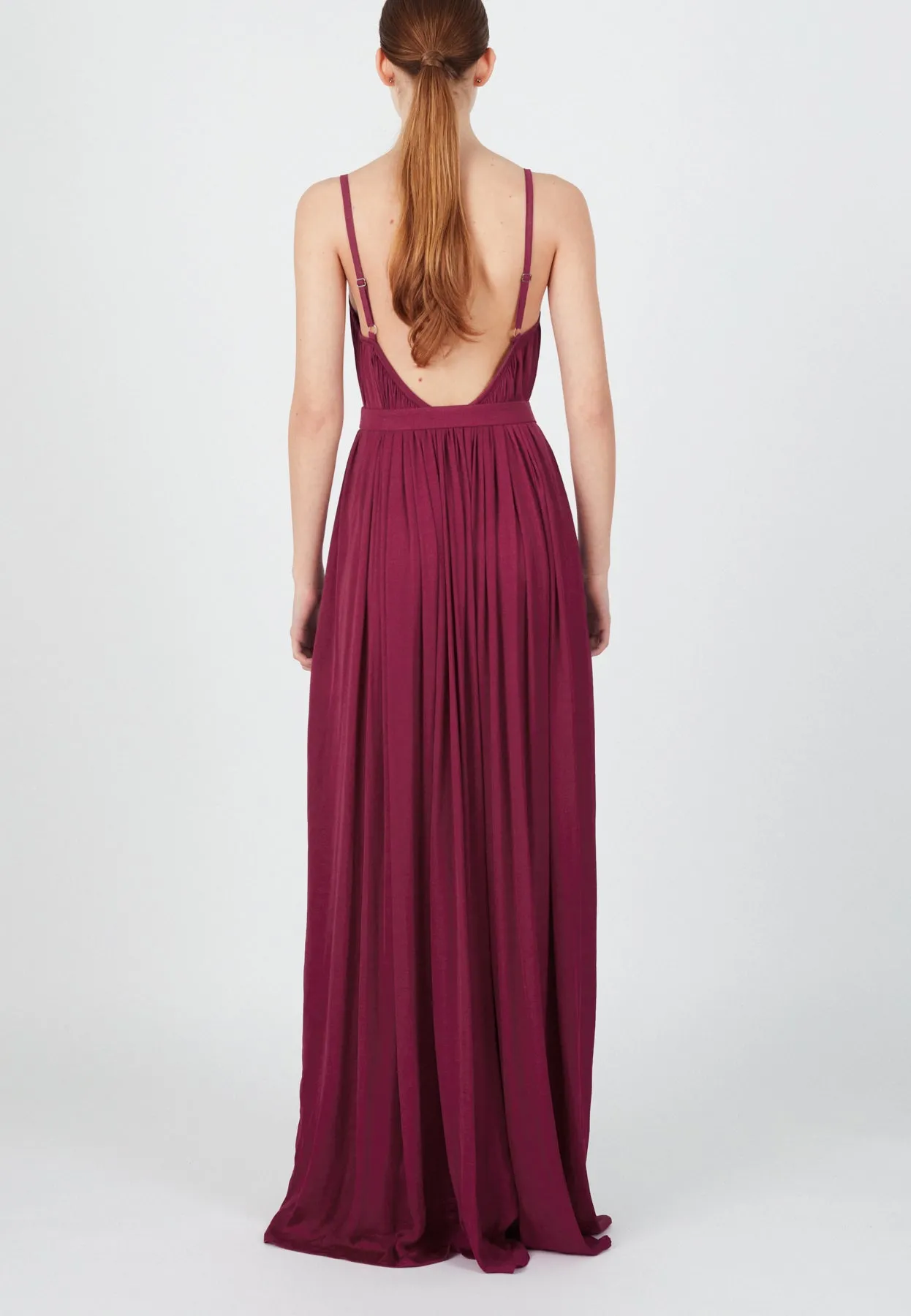 MEFYA flowing pink bridesmaid dress